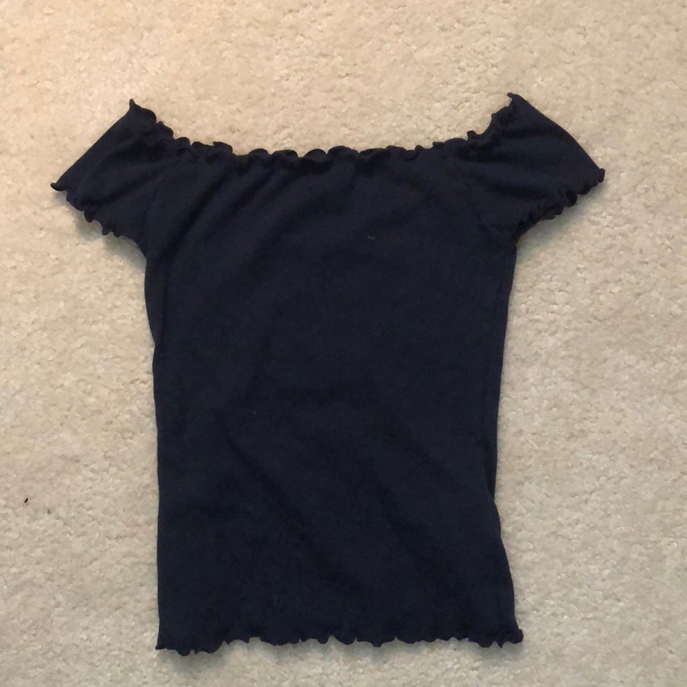 Navy blue off the shoulder